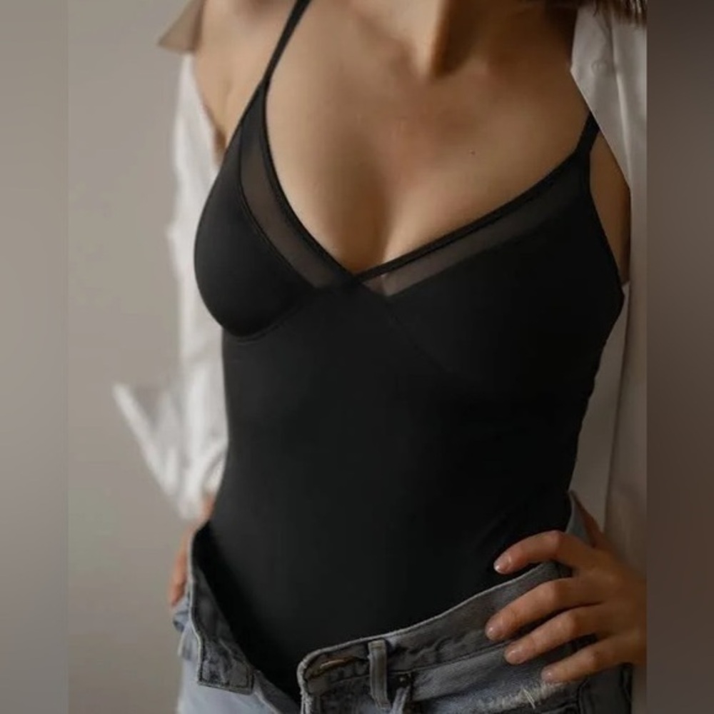 Heist The Sheer Bodysuit Black Size Medium